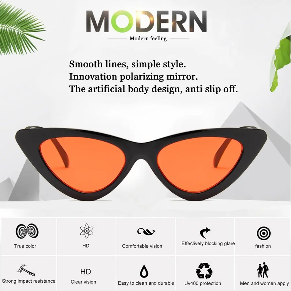 

Очки солнцезащитные женские треугольные в оправе из поликарбоната с полимерными линзами