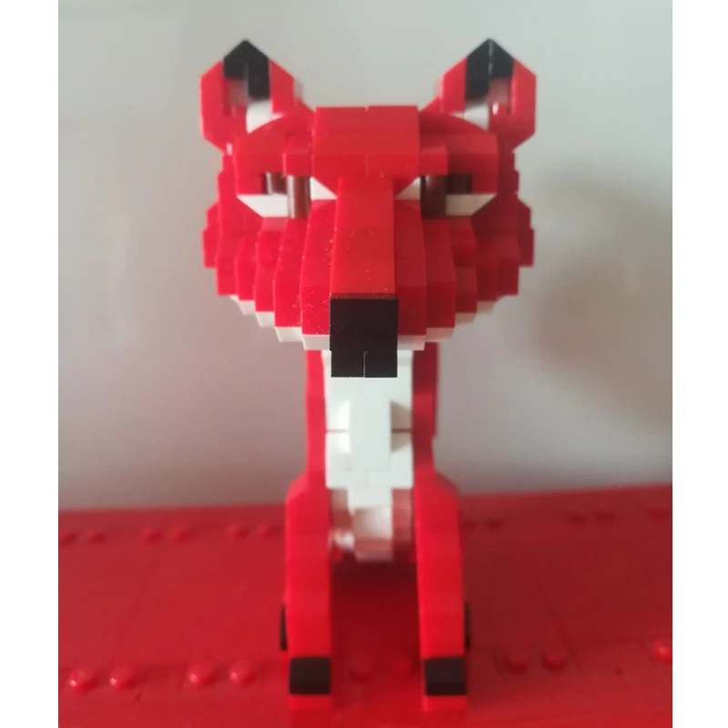 LOZ 9227 мультфильм красная лиса животное фигурка 3D модель 790 шт DIY маленькие мини