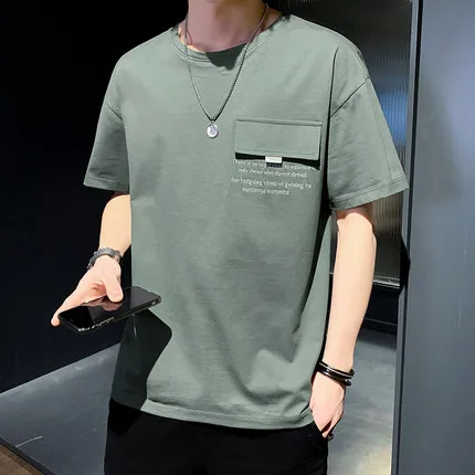 

Men's casual short-sleeved t-shirt wild clothes tide 8998