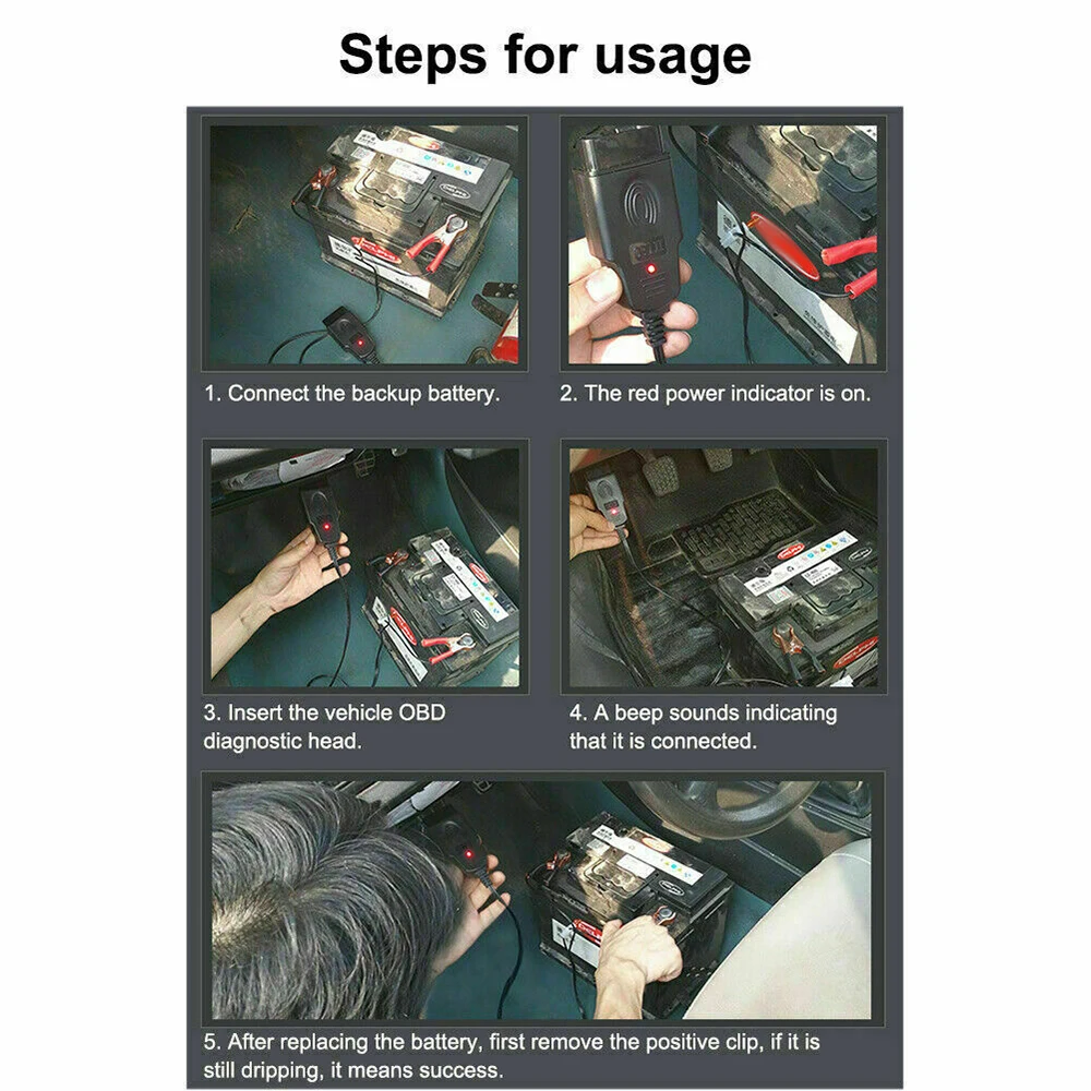 

OBD Power Off Memory Line Battery Replacement Continuous Wire Battery Continuous Power Car Line Car Repair Tool Car Accessories