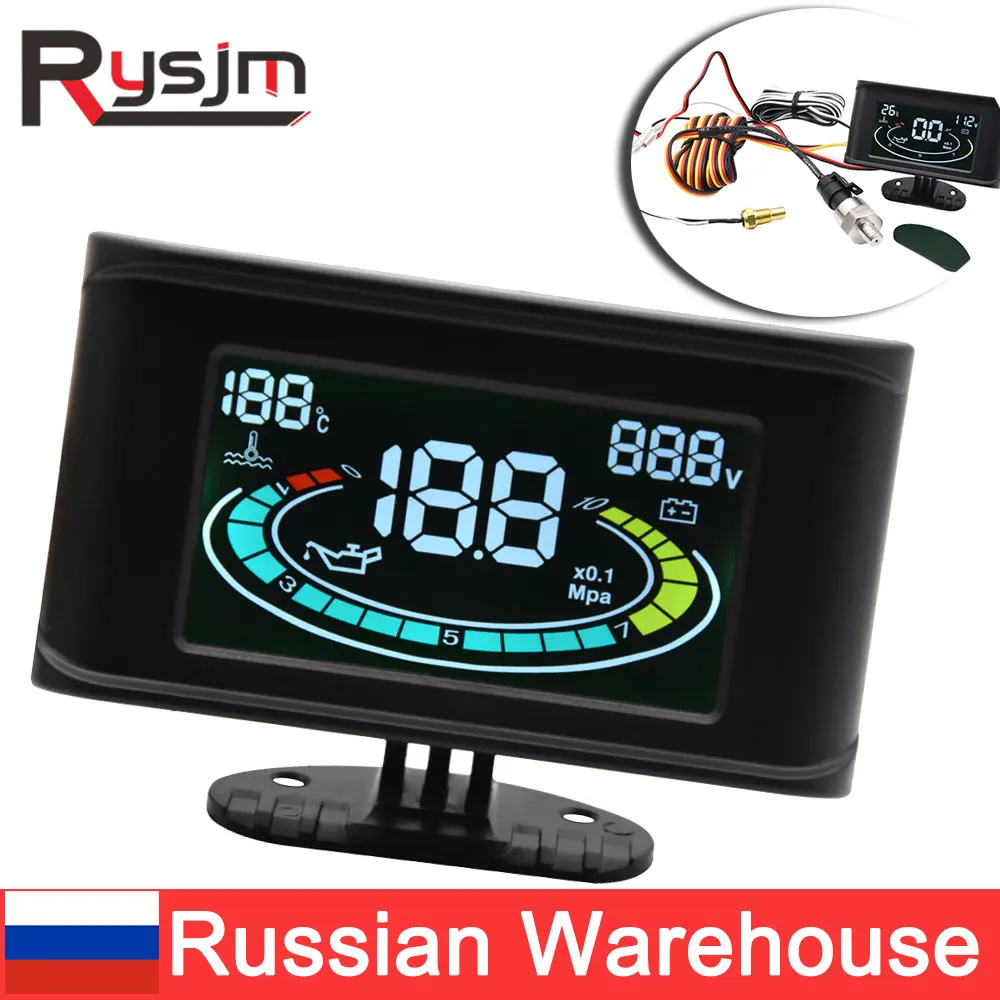 Цифровой датчик температуры воды 3 в 1 для автомобильного вольтметра измеритель