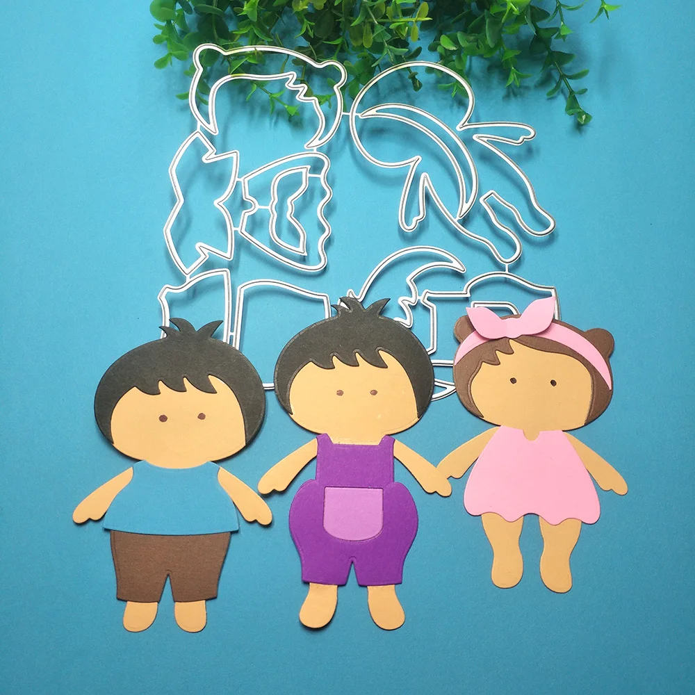 

New beautiful boys and girls cutting dies DIY scrapbook, embossed card, photo album decoration, handmade crafts