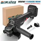 Беспроводная угловая шлифовальная машина BLMIATKO, бесщеточный, 18 в, 800 Вт, 125 мм, 100 мм, 3 скорости, для аккумуляторов Makita, электроинструменты, режущий станок, полировщик