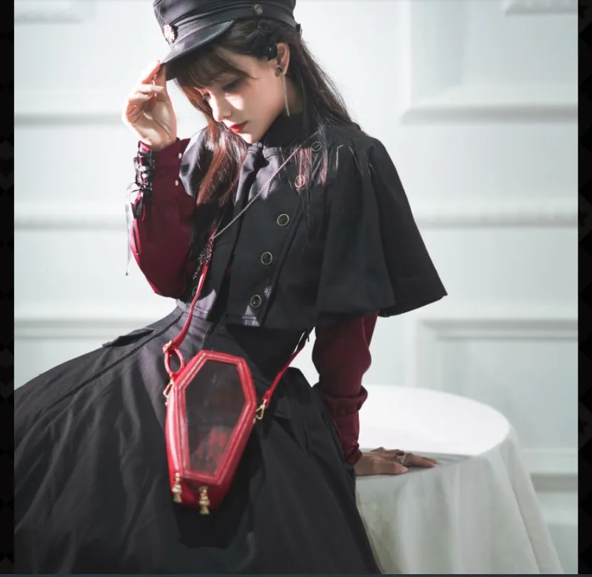 

Gothic Lolita Punk Ita Bag Transparent Handbag Casual Tote Shoulder Bag Crossbody Bag