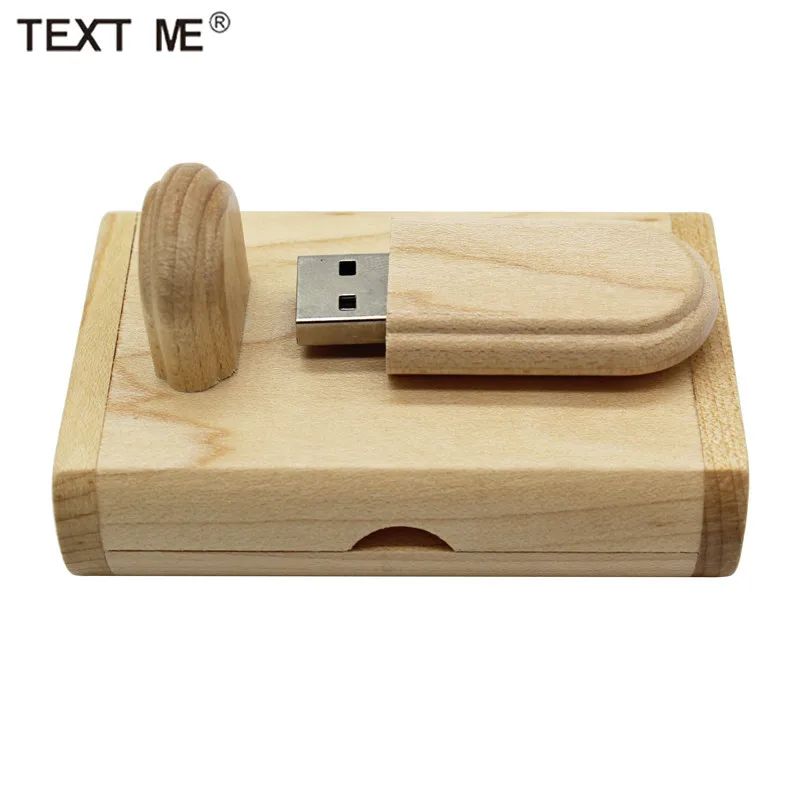 TEXT ME Бесплатная доставка по индивидуальному заказу логотип дерево usb + коробка