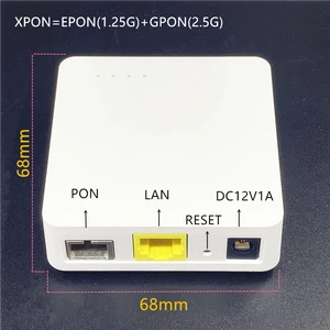 Minni ONU, английский 68 мм XPON EPON1.25GGPON2.5G GEPON ONU модем FTTH GEPON, совместимый маршрутизатор, английская версия ONU MINI68 * 68 мм