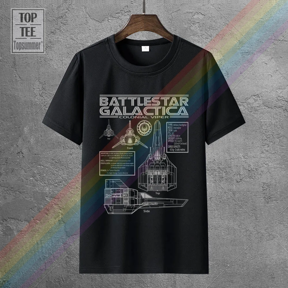 

Battlestar Galactica Viper Blueprints S 5Xl T Shirt Specs Logo Colonial Tv