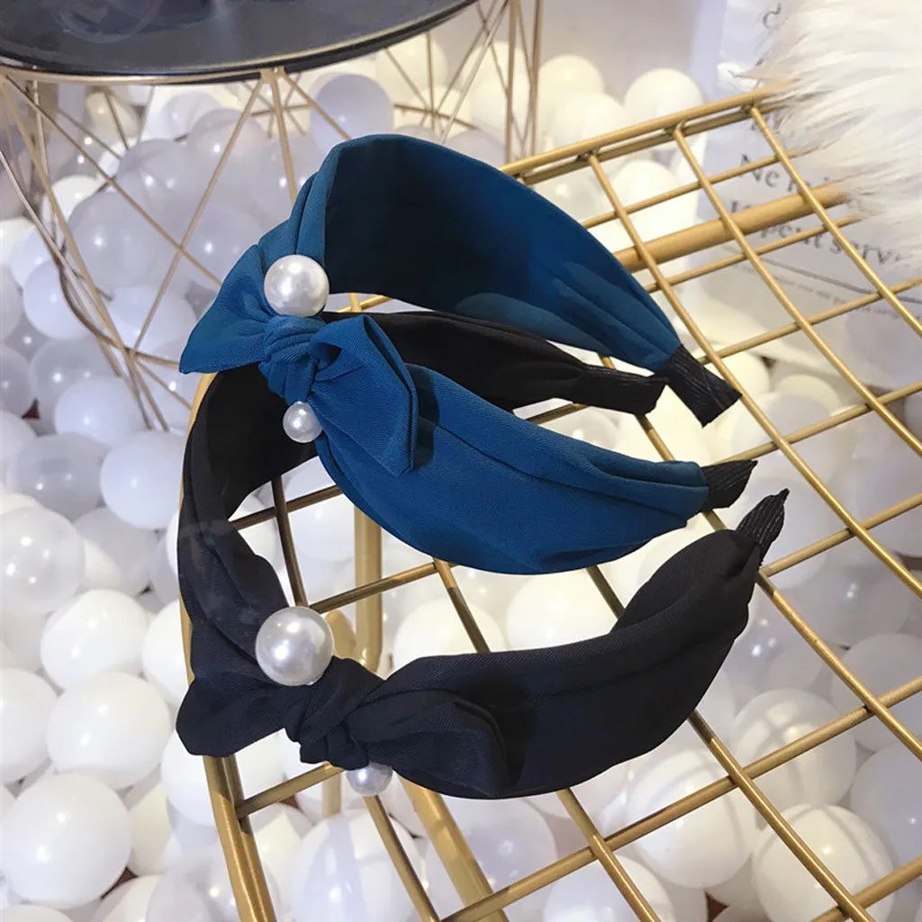 

Women's Pearl Headband Fashion Fabric Knot Head Band Hair Band Hair Accessories Hair hoop