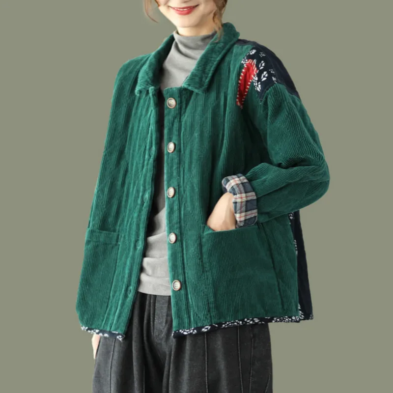 Женская Вельветовая куртка Max LuLu винтажная Повседневная большого размера с