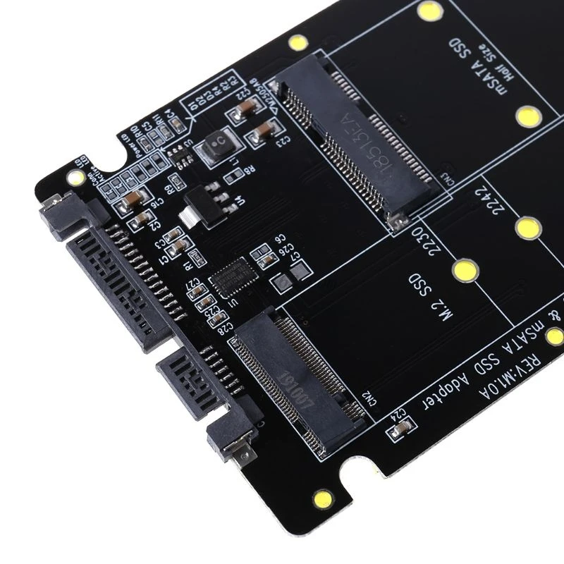 2 в 1 адаптер ngff m 2 b m key mini pci e или msata ssd к sata iii для f