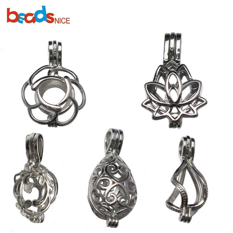 Beadsnice ID35920smt17 медальон с серебряными жемчужными бусинами колье кулоном в виде