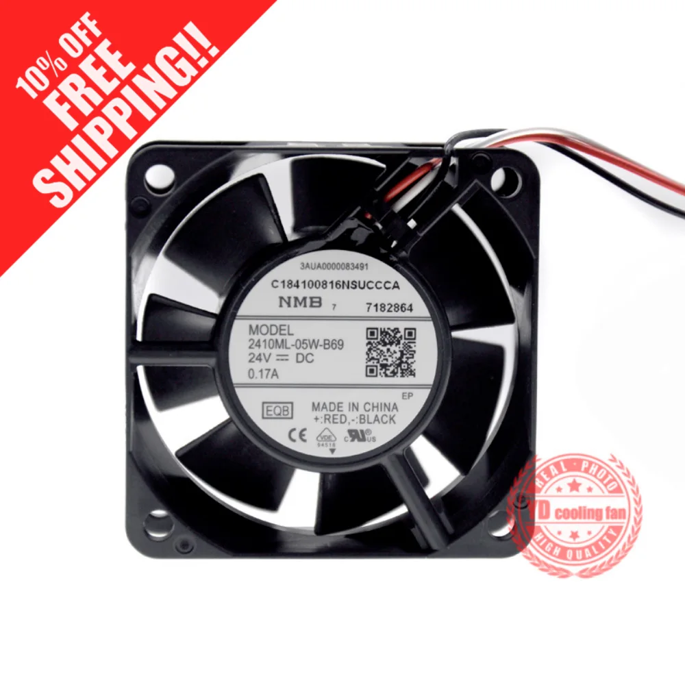 Новый NMB-MAT minbea 2410ML-05W-B69 6025 DC24V 6 см водонепроницаемый вентилятор охлаждения
