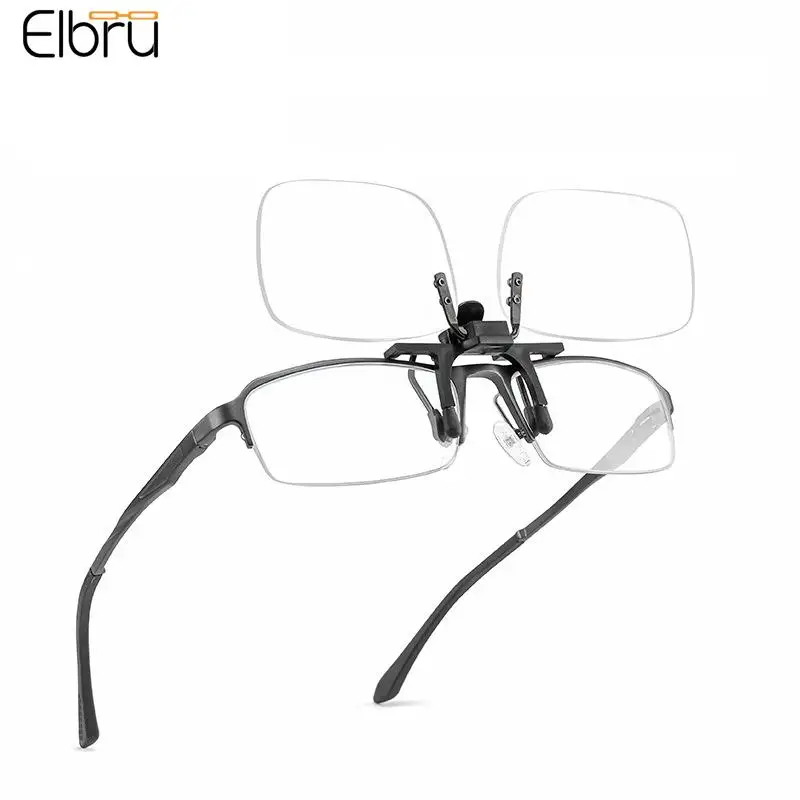 

Очки Elbru флип-клип для чтения для мужчин и женщин, портативные безободковые очки для чтения с пресбиопическими линзами + 1to + 3