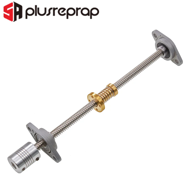 1 комплект T8 свинцовый винт 8 или 2 мм + анти люфт пружинная гайка шт. KFL08 кронштейн