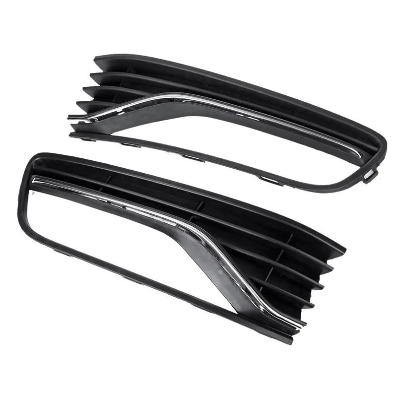 

2 Pcs Car Front Bumper Fog Lamp Cover Grille Trim for Polo 6R/6C 2014 2015 2016 2017, Right & Left