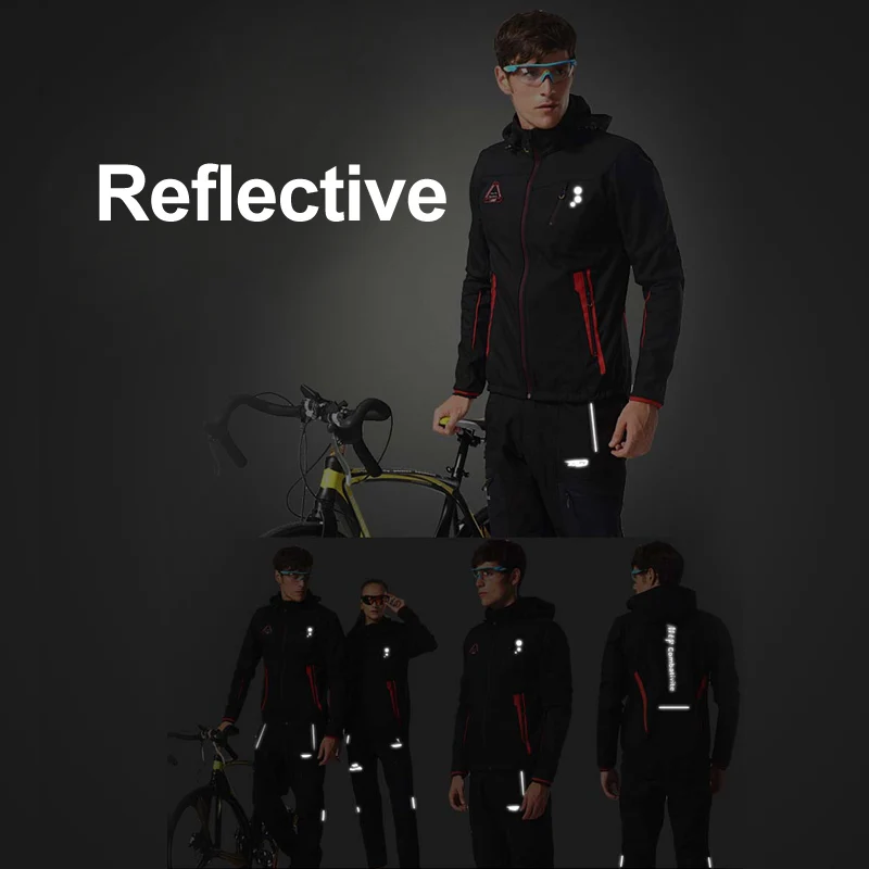 Термобелье из флиса для велоспорта зимняя одежда мужчин и женщин