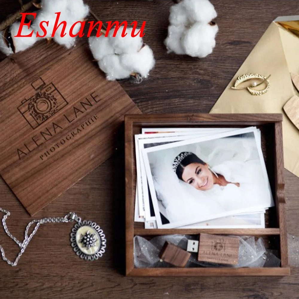 Деревянный Usb флеш накопитель Eshanmu размером 17*17 см деревянная коробка популярный