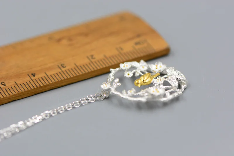 Подарок на день рождения для девушки серебряный цветок Венок птица ожерелье День