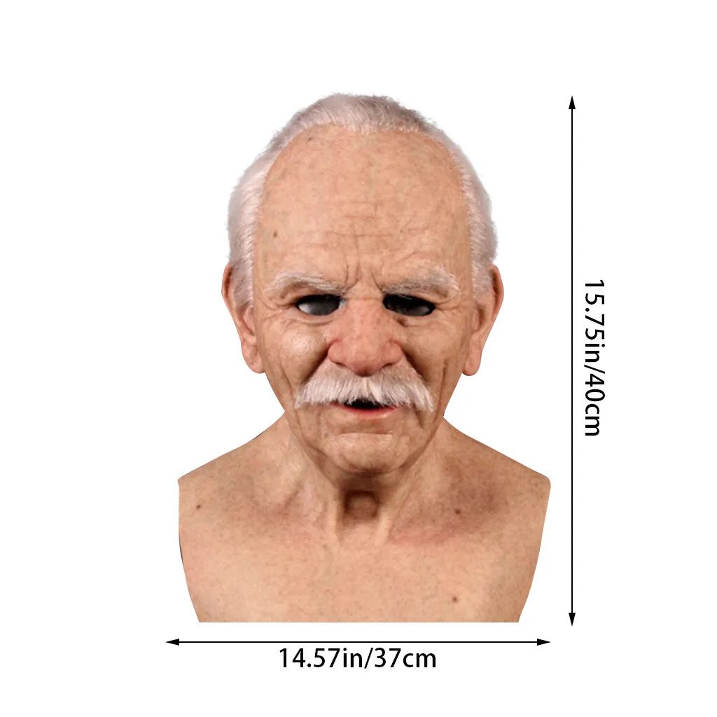 Маска на Хэллоуин Реалистичная забавная ретро-маска из латекса для взрослых
