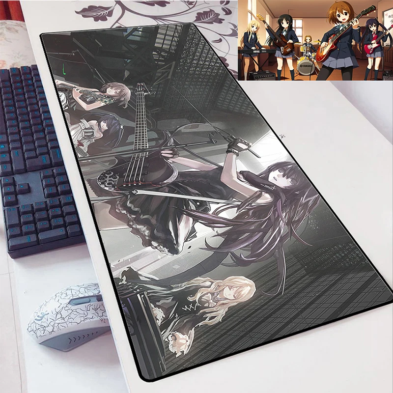 

Anime K-ON ! Hirasawa Yui Mouse Pad Akiyama Mio Ergonomic Mousepad Rubber Lock Edge Mouse Mat Fashion Desk Pad Props