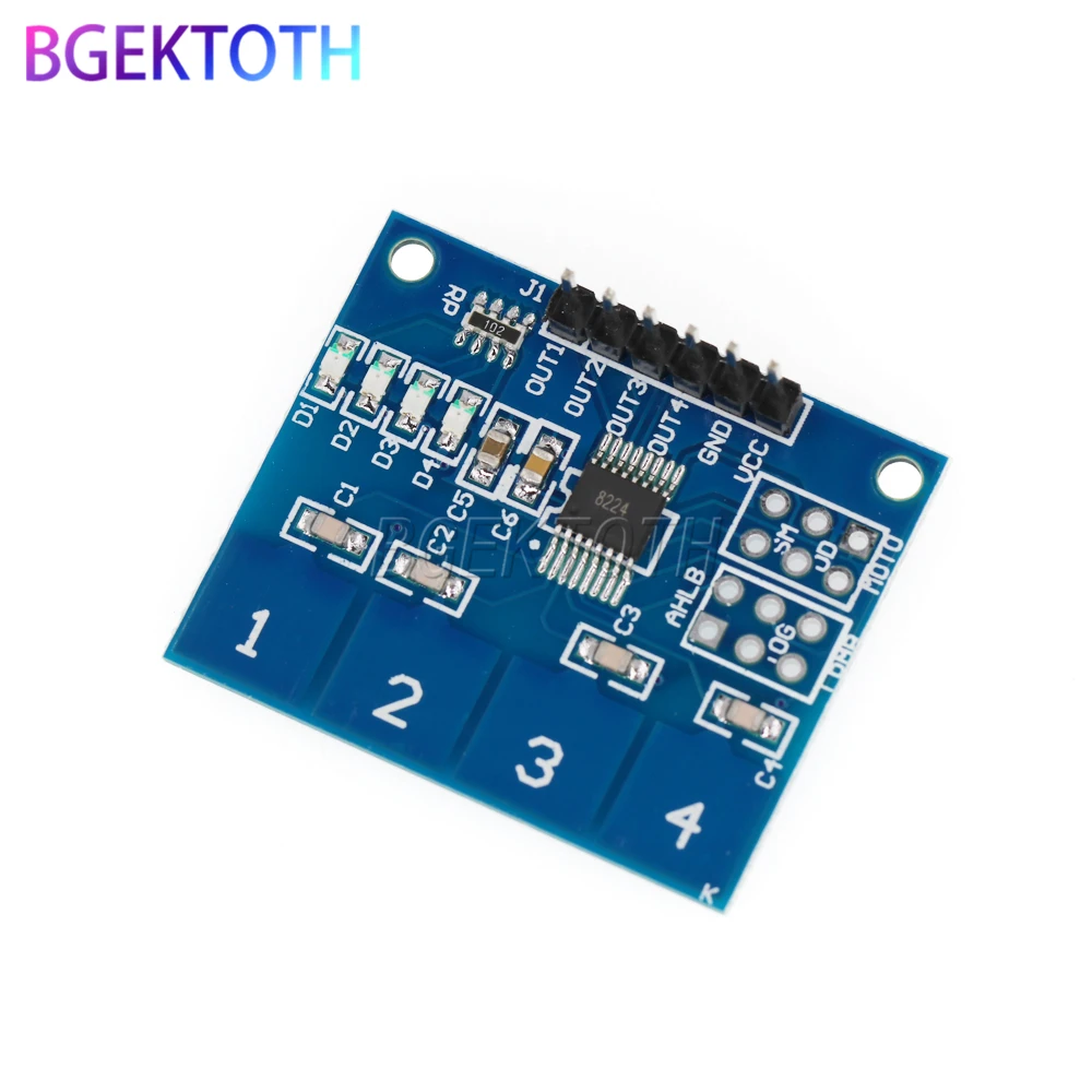 

1pcs TTP224 4-way 4Channel Capacitive Touch Switch Digital Touch Sensor Module