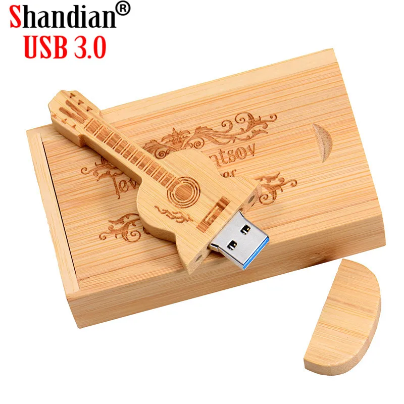 SHANGDIAN usb 3.0 free custom logo wooden guitar pendrive USB 2.0 flash memory stick 4GB 8GB 16GB 32GB 64GB metal keychain gift |