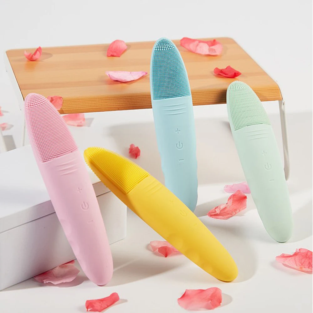 Ультразвуковая электрическая Очищающая щетка для лица USB-щетка мытья вибрация