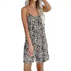 Комбинезон женский с постепенным принтом, удобный пикантный комбинезон на бретелях-спагетти, без рукавов, с открытой спиной, с широкими штанинами, для сна