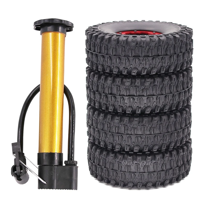 

4PCS 1.9 Inch Beadlock Wheel Hub Clip 120 MM Tire Set for 1/10 RC Crawler Climbing Car SCX10 TRX4 Axial 90046