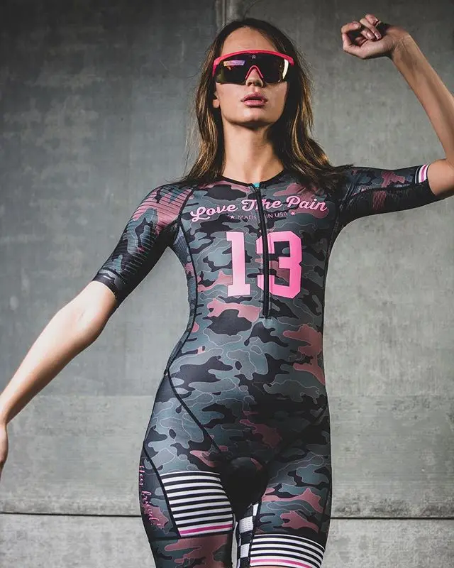skinsuits 10 LOVE THE PAIN, костюм из лайкры и кожи, Леопардовый триатлон, Летний дышащий купальник для велоспорта, для шоссейного велосипеда, командная спортивная одежда 9d Pad Run - Цвет: skinsuits 10
