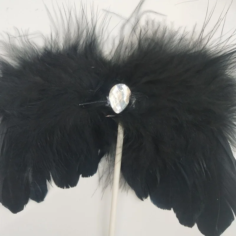 Романтические белые перья Крылья Ангела торт Топпер кекс топперы украшения