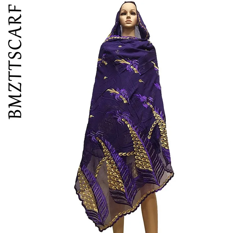 Африканские шарфы мусульманская вышивка мягкий хлопок матч сетка мусульманский