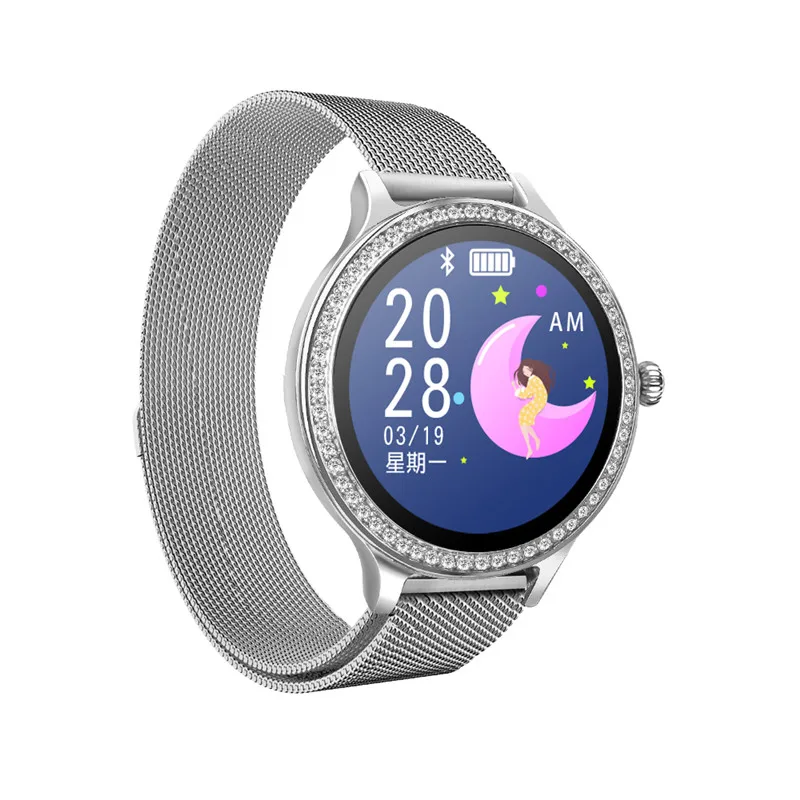 Новинка 2019 Модные Смарт часы браслет с бриллиантами Bluetooth M8 IP68 водонепроницаемые