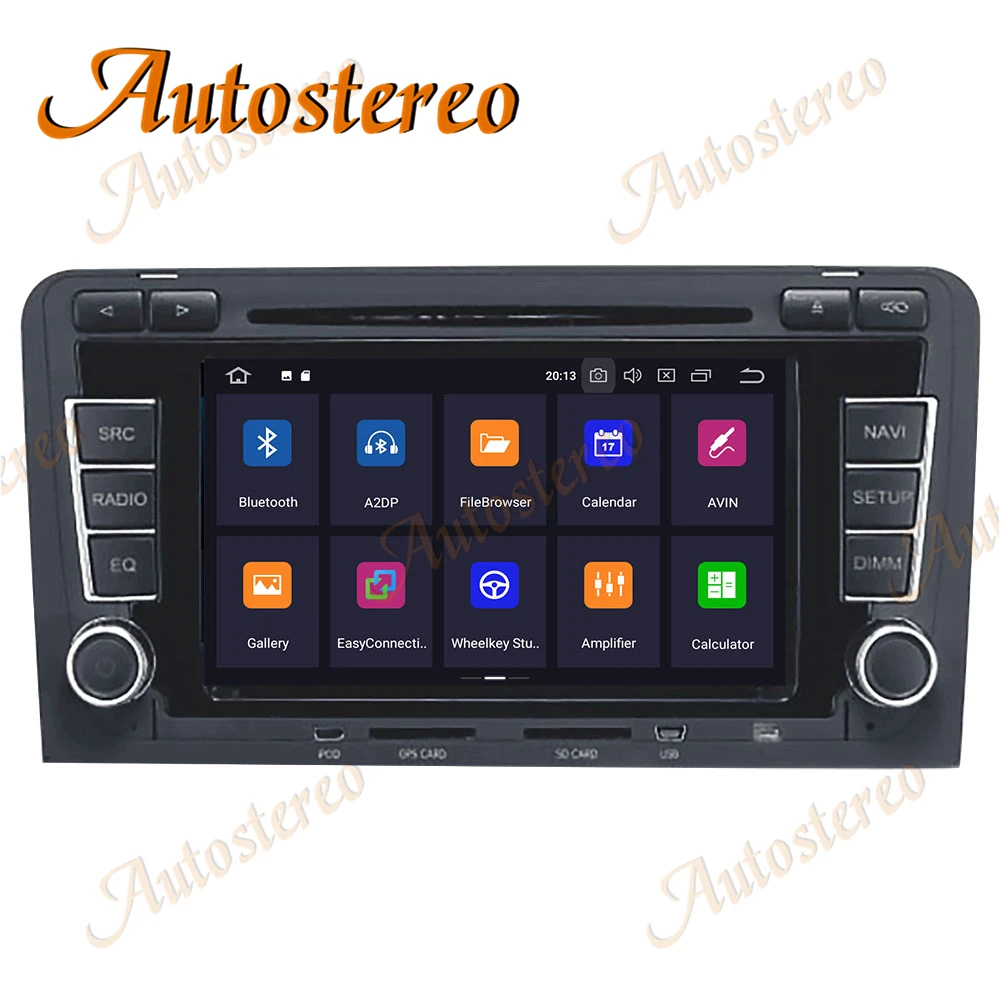 Android 10 0 4G + 64G Автомобильный gps навигатор автомобильный радиоплеер для Audi A3 S3 2003 2012