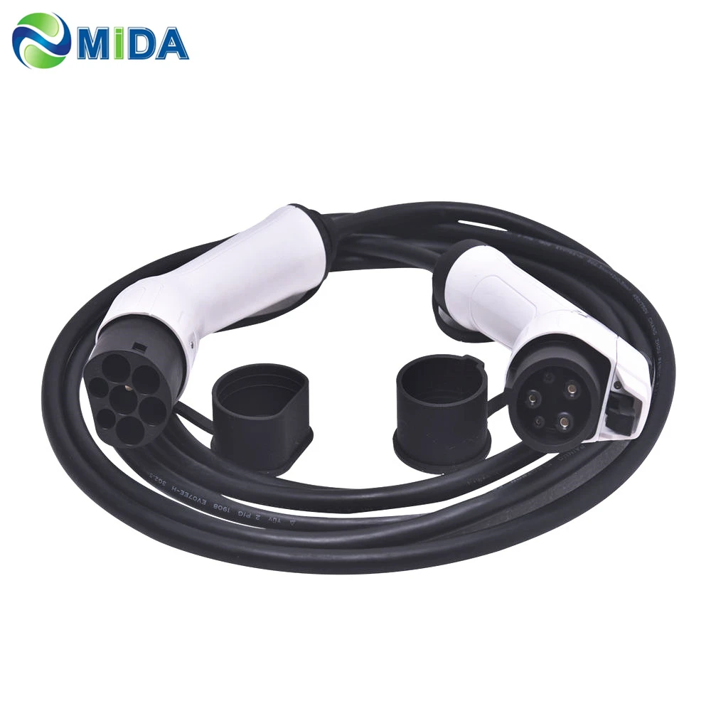 

Smart Charger Cable 32Amp 5 Meter J1772 Type 1 to Type 2 Connector for EV Charging Station