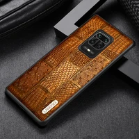 luxury leather phone case for xiaomi redmi note 9s note 8 9 pro 8t 7 mi 10 ultra poco x3 nfc genuine leather shockproof cover