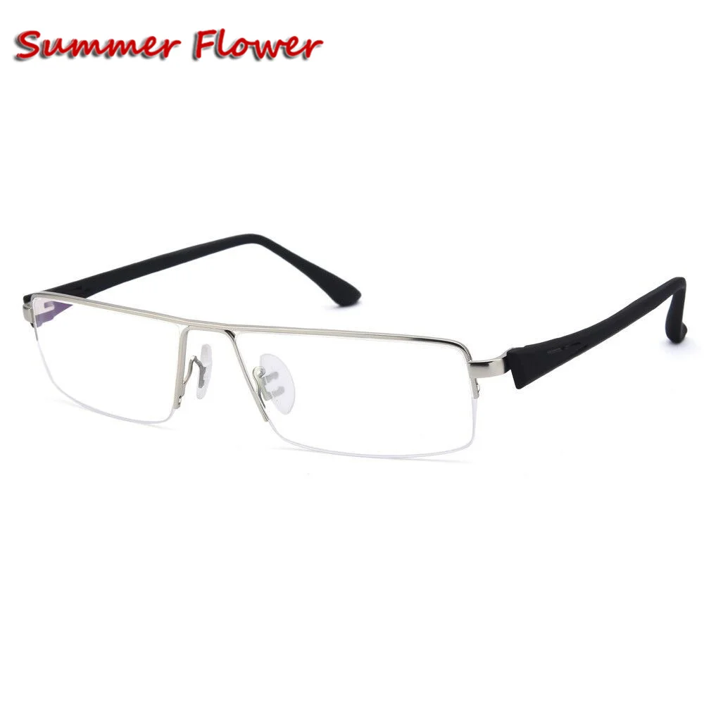 

Big Frame Titanium Alloy Eyeglass Half Rimmed Men Wide Face Glasses Spectacle Frame Large Size Eye Flasses Frames Men