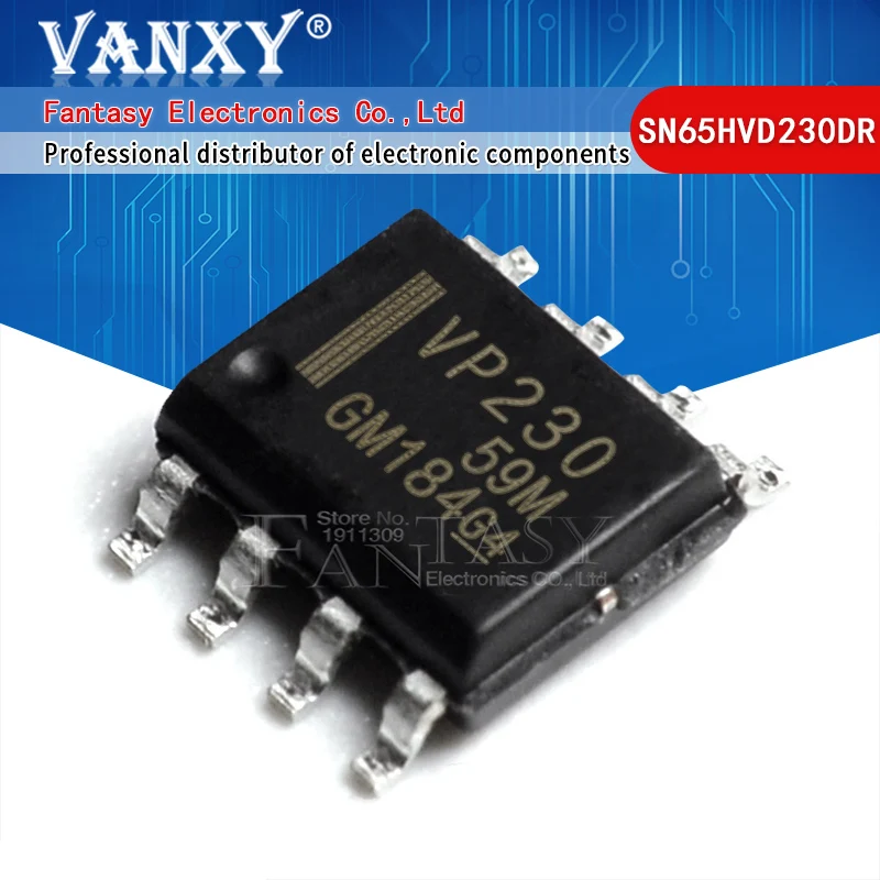 10 шт. SN65HVD230DR лапками углублением SOP 8 SN65HVD230 SOP8 VP230 новый оригинальный|Интегральные