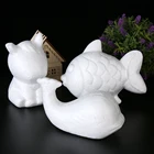 Моделирующие белые Пенополистироловые шарики в форме животных, пенопластовые поделки для детей, игрушка сделай сам, рождественские подарки, товары для свадебной вечеринки