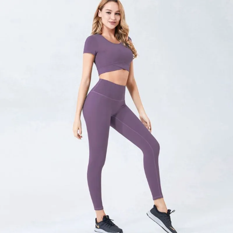 

High Waist And Quick Drying Sports Pants Bra Suit