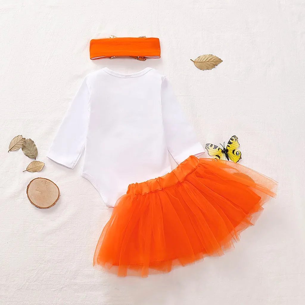 Комплект одежды Одежда для малышей Комбинезон с принтом тыквы на Хэллоуин