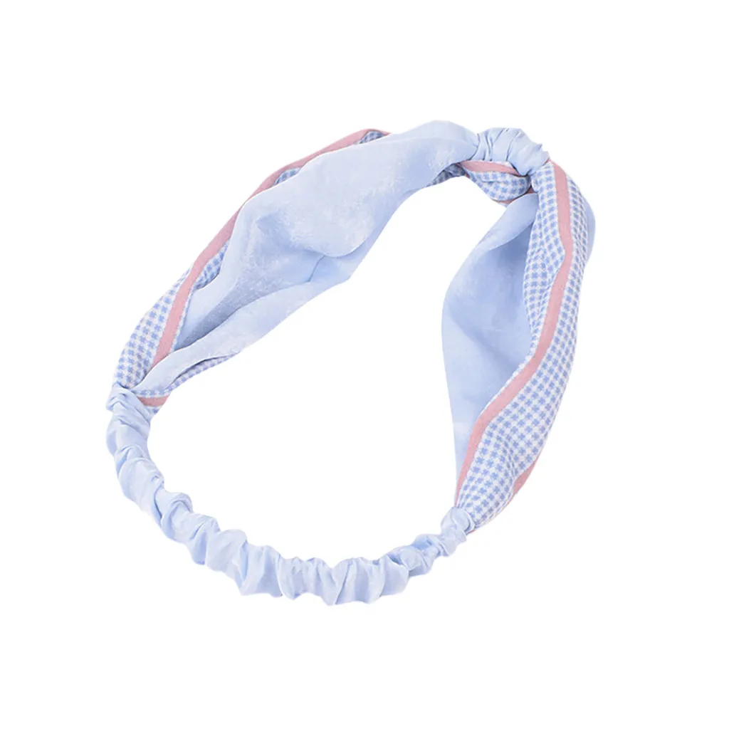 Женское оголовье в клеточку эластичные резинки для волос мягкие контрастные