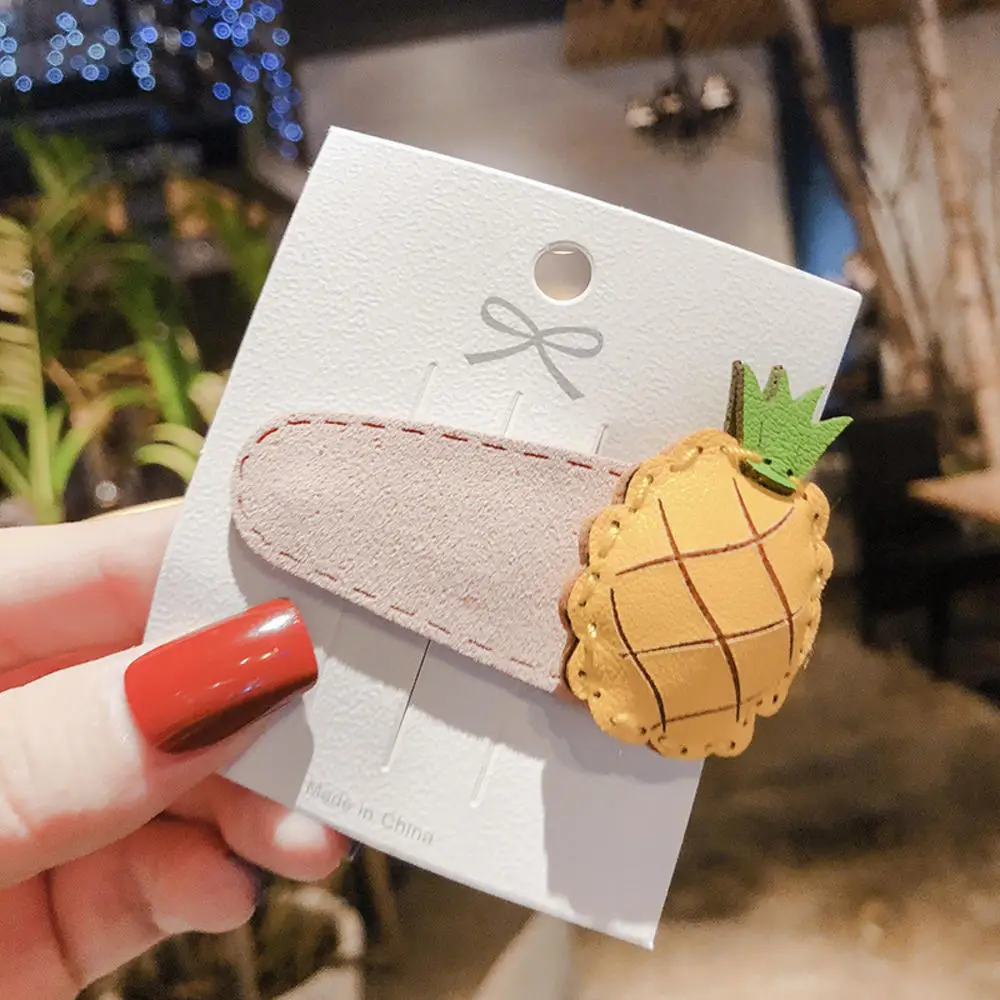 Детские Девочки фрукты Клубника принцесса Красочные зажимы для волос Сладкий