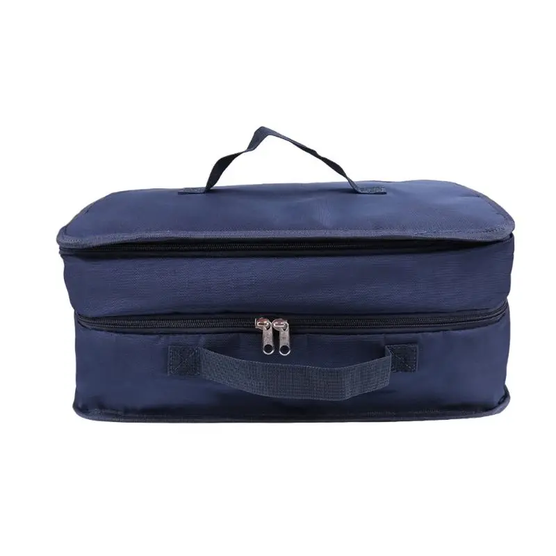 

50LD Portable 3 Layers Travel Storage Bag Organizer 2 Hooks Hanging Wardrobe Clothes Rack Holder Travel Suitcase Shelves 5