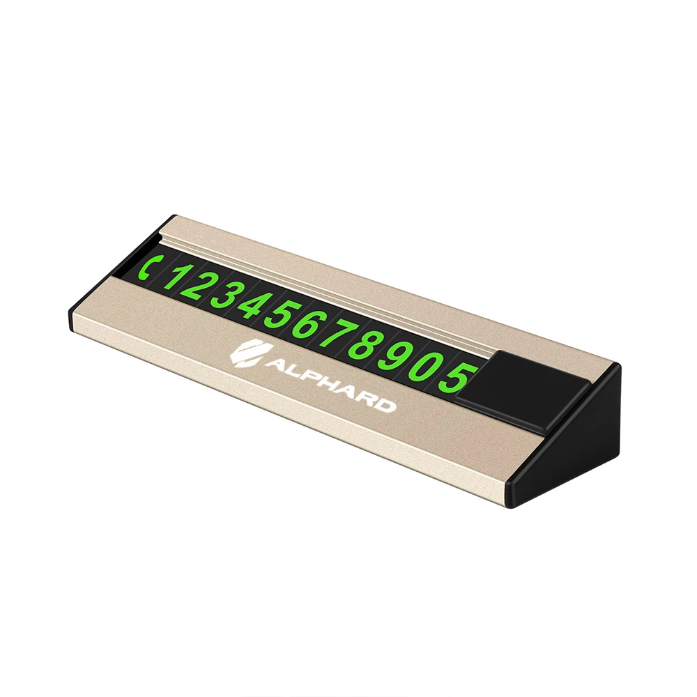 For Toyota Alphard Phone Number Notification Car Temporary Parking Card alloy Luminous Sticker Accessories | Автомобили и
