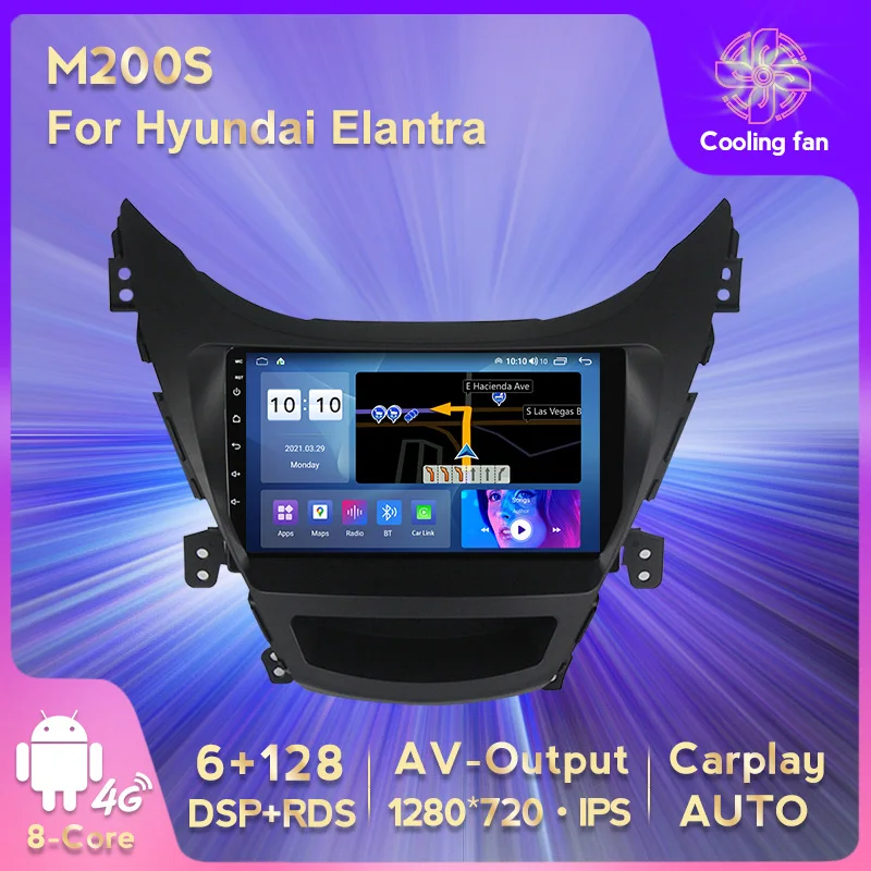 

Android 11 6G + 128G RDS DSP IPS автомобильная аудиосистема автомобильный мультимедийный плеер для Hyundai Elantra 2012-2015 мультимедийный видеоплеер