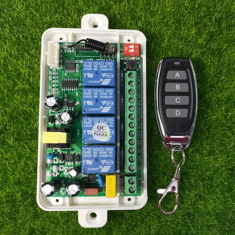 AC85V-256V 4 канала 10A реле RF беспроводной переключатель системы дистанционного