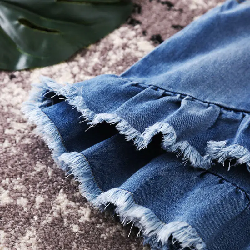 Джинсовая мини юбка CANIS для маленьких девочек летняя Милая Повседневная