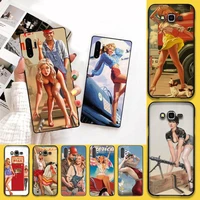 cutewanan ww2 sexy pin up girl vintege coque phone case capa for samsung note 7 8 9 10 lite plus galaxy j7 j8 j6 plus 2018 prime