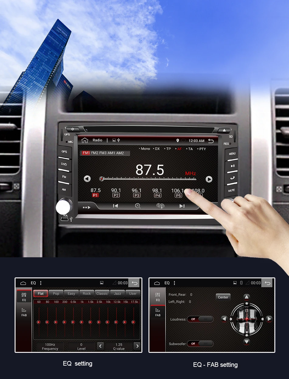 Eunavi Универсальный 2 Din Android 9 dvd-плеер автомобиля Мультимедиа Радио Стерео gps Navi ips сенсорный экран wifi bluetooth TDA7851 8 ядер